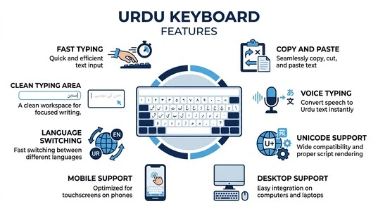 Urdu Keyboard features for typing
