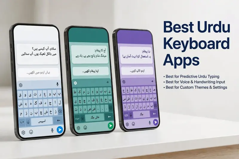 Best Urdu keyboard apps on three smartphones
