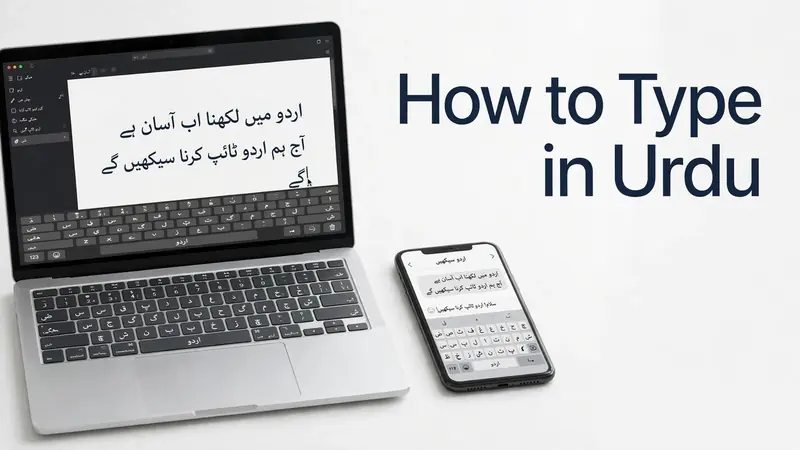 How to type in Urdu on laptop and smartphone with Urdu keyboard