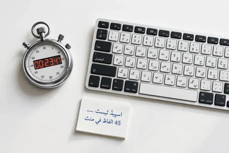 Stopwatch and Urdu keyboard for Urdu typing speed test